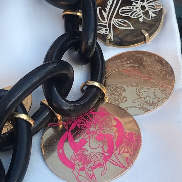 Gucci Gold Wood Link Charm Bracelet 18k 750 Bee - Picture 7 of 12